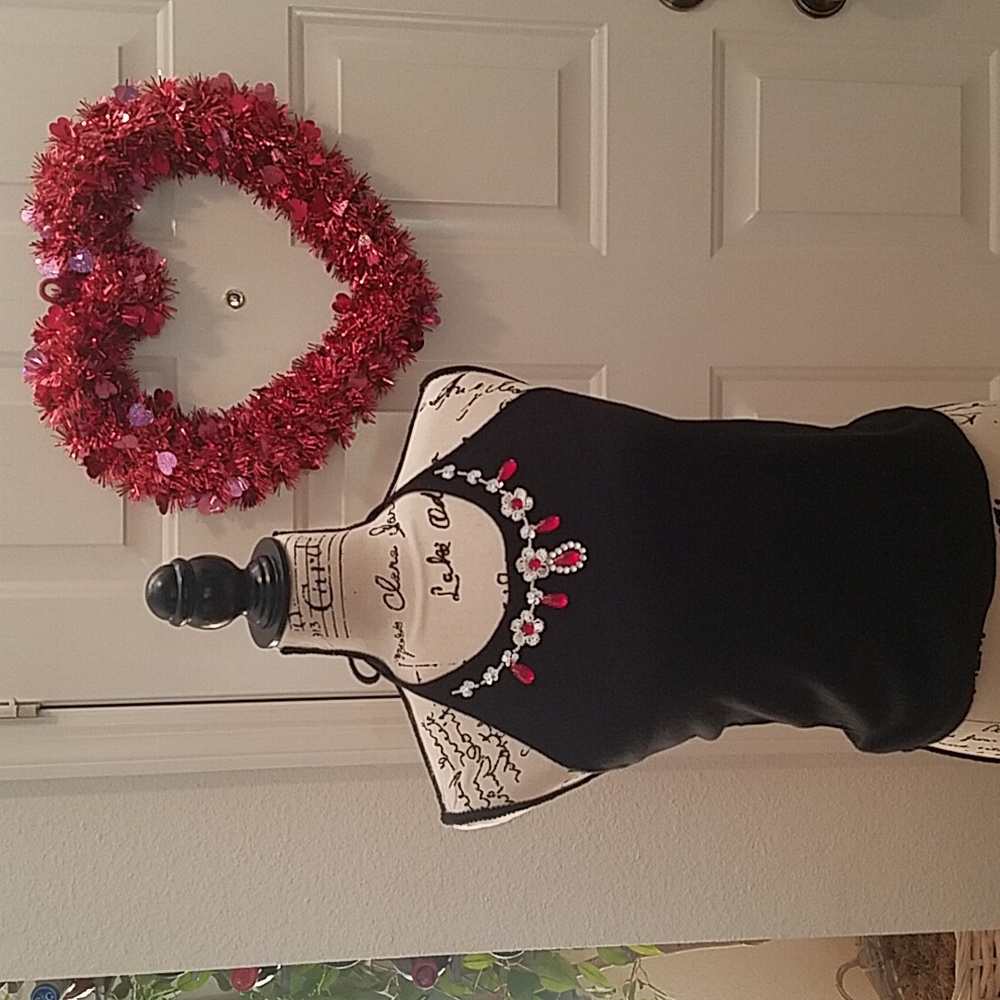 Adorable Black Sequin Sweater Halter-EUC!
